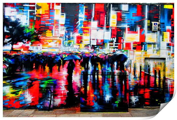 Graffiti Street Art Camden Town London Print by Andy Evans Photos