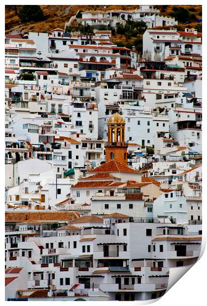Competa Costa Del Sol Andalucia Spain Print by Andy Evans Photos