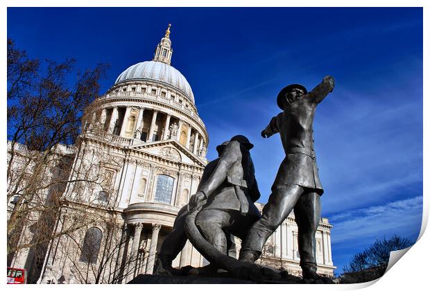 St Paul's Cathedral London England UK Print by Andy Evans Photos