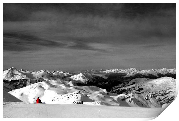 Les Menuires Three Valleys French Alps France Print by Andy Evans Photos