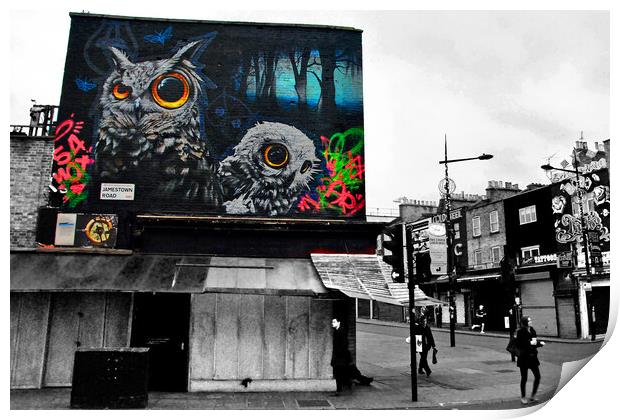 Graffiti Street Art Camden Town London Print by Andy Evans Photos