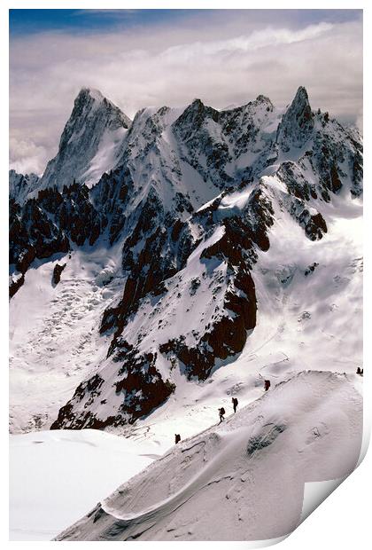 Chamonix Aiguille du Midi Mont Blanc Massif French Alps France Print by Andy Evans Photos