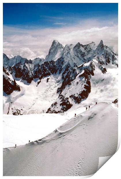 Chamonix Aiguille du Midi Mont Blanc Massif French Alps France Print by Andy Evans Photos