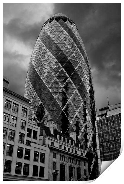 30 St Mary Axe The Gherkin London England UK Print by Andy Evans Photos