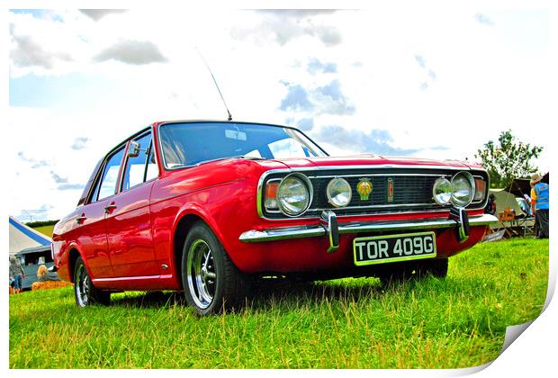 Ford Cortina MK 2 Print by Andy Evans Photos