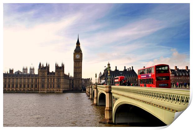 Iconic London Landmarks: Westminster Ensemble Print by Andy Evans Photos