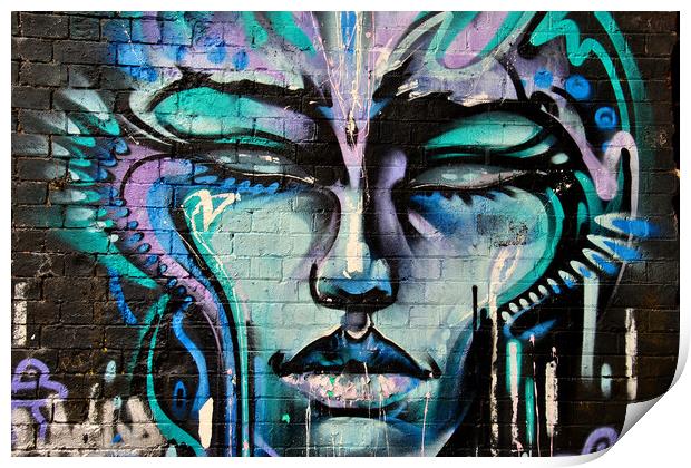 Vibrant Graffiti Mosaic, Digbeth, Birmingham Print by Andy Evans Photos