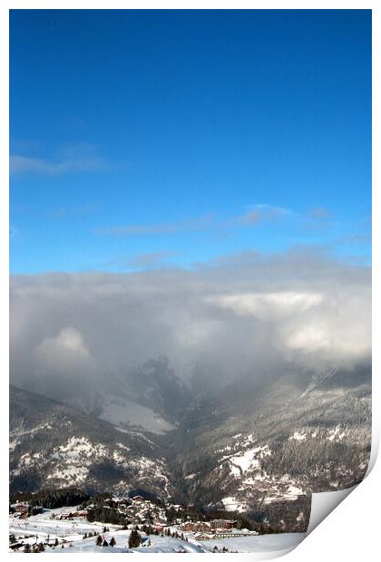 Courchevel 1850 3 Valleys French Alps France Print by Andy Evans Photos