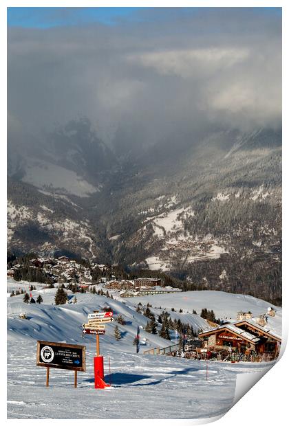 Courchevel 1850 3 Valleys French Alps France Print by Andy Evans Photos