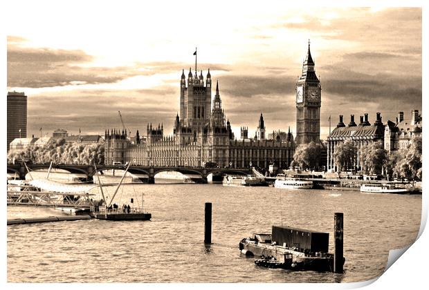 Big Ben Houses of Parliament Westminster Bridge Lo Print by Andy Evans Photos