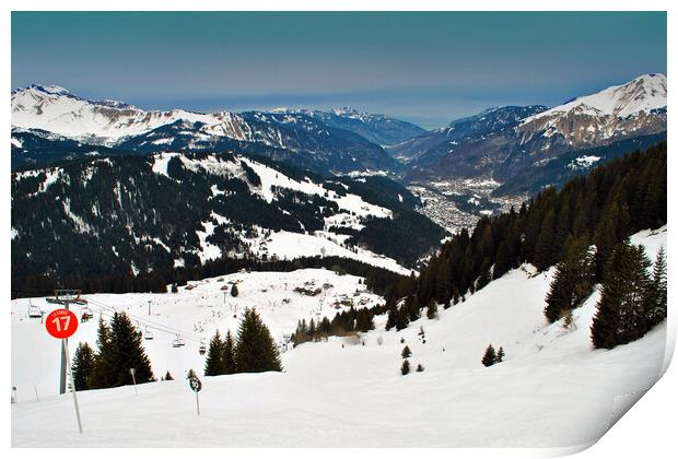 Morzine Lets Gets Portes Du Soleil French Alps France Print by Andy Evans Photos