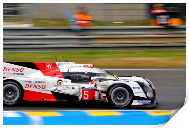 Toyota TS050-Hybrid Sports Car Print by Andy Evans Photos