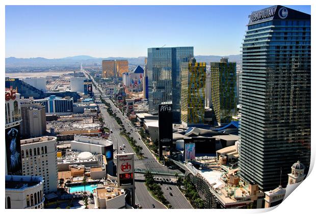 Las Vegas Strip Skyline Cityscape America USA Print by Andy Evans Photos