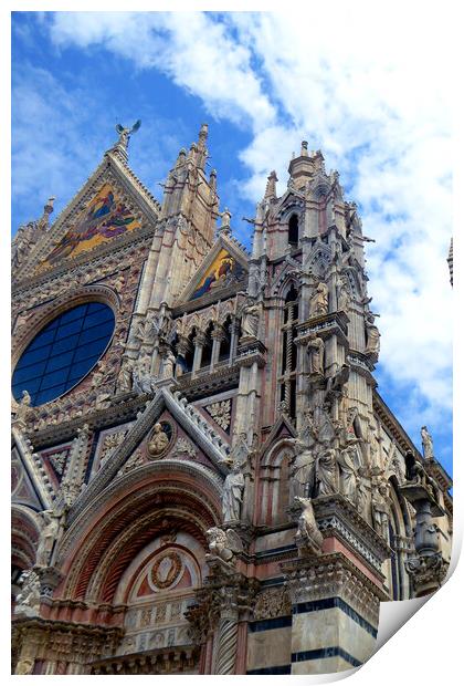 Siena Cathedral Tuscany Italy Print by Andy Evans Photos
