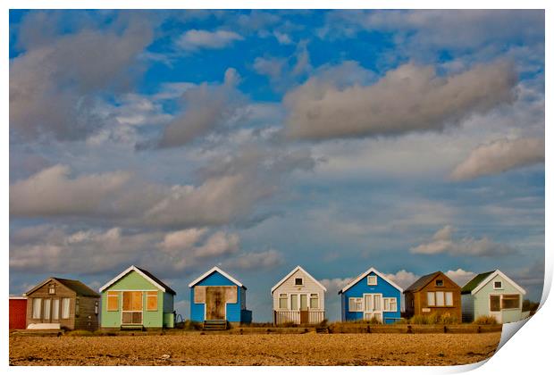 Hengistbury Head beach huts Dorset Print by Andy Evans Photos