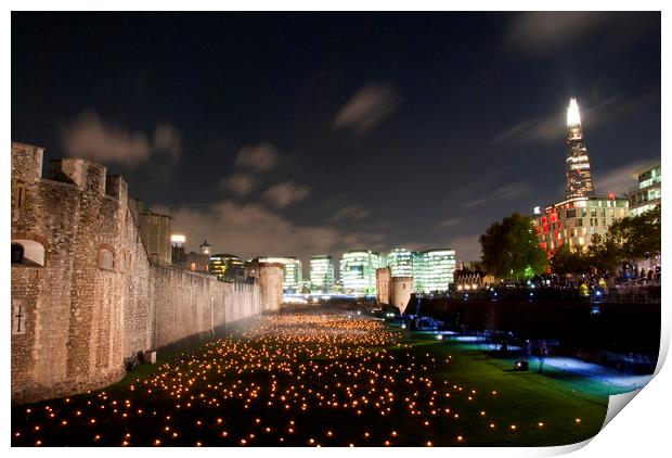 Tower of London torch Beyond The Deepening  Print by Andy Evans Photos