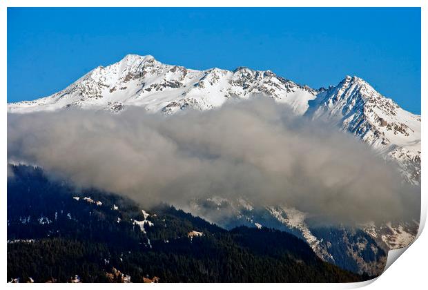 Mont Blanc French Alps France Print by Andy Evans Photos