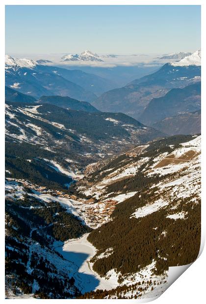 Meribel Mottaret 3 Valleys French Alps France Print by Andy Evans Photos