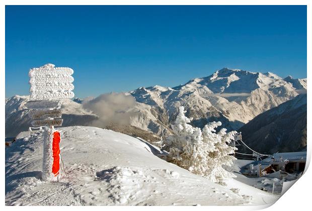 Courchevel La Tania 3 Valleys French Alps France Print by Andy Evans Photos