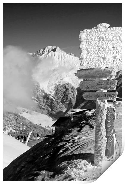 Mont Blanc Courchevel French Alps France Print by Andy Evans Photos