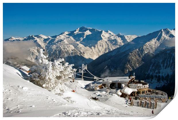 Courchevel La Tania 3 Valleys French Alps France Print by Andy Evans Photos