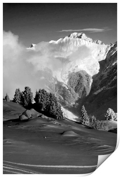 Courchevel 1850 Mont Blanc French Alps France Print by Andy Evans Photos
