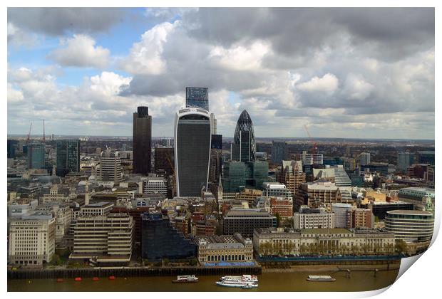 Cityscape Skyline of the City of London Print by Andy Evans Photos