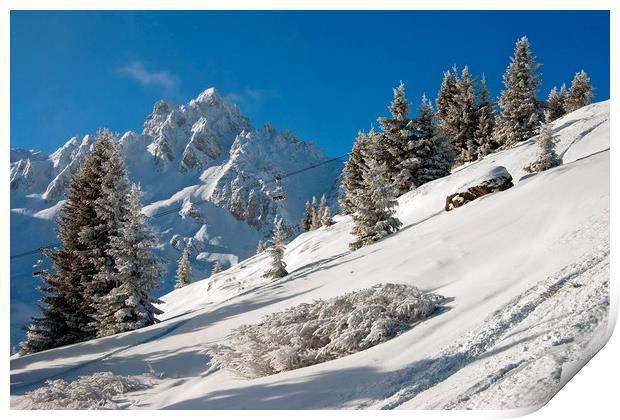 Courchevel 1850 3 Valleys French Alps France Print by Andy Evans Photos