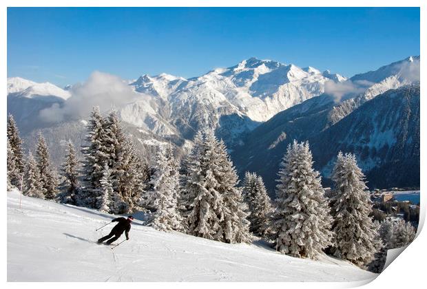 Courchevel 1850 3 Valleys French Alps France Print by Andy Evans Photos