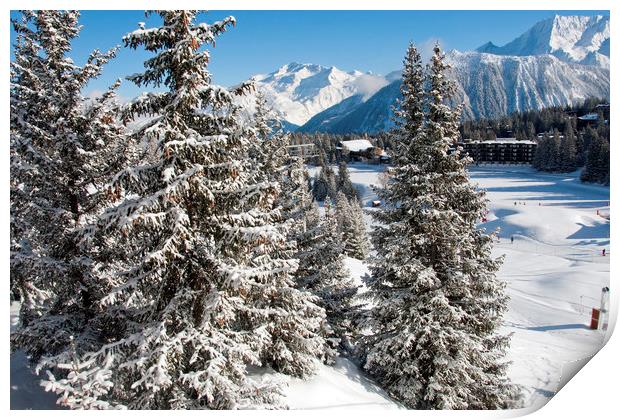 Courchevel 1850 3 Valleys French Alps France Print by Andy Evans Photos