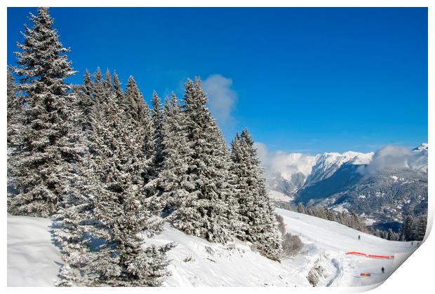 Winter Wonderland in the French Alps Print by Andy Evans Photos