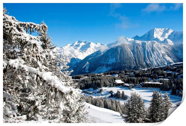 Courchevel 1850 3 Valleys Alps France Print by Andy Evans Photos