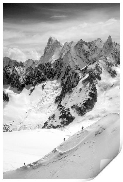 Chamonix Aiguille du Midi Mont Blanc Massif Print by Andy Evans Photos