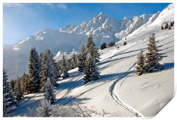 Courchevel 1850 3 Valleys French Alps France Print by Andy Evans Photos