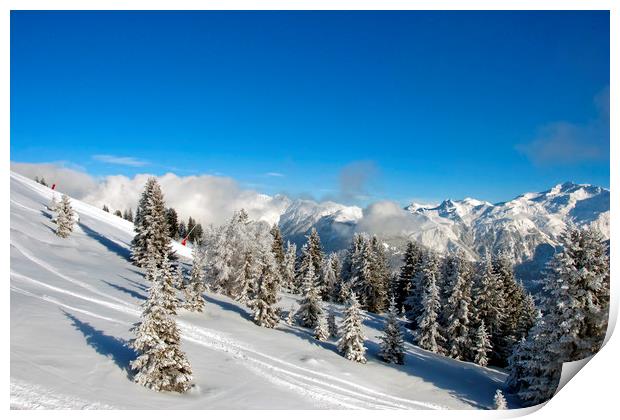 Courchevel 1850 3 Valleys French Alps France Print by Andy Evans Photos