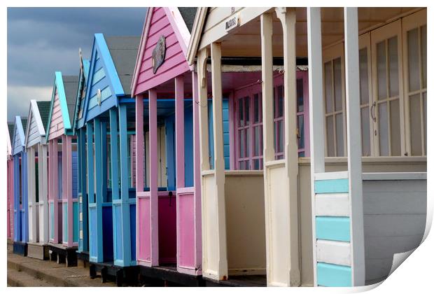 Southwold Beach Huts East Suffolk England UK Print by Andy Evans Photos