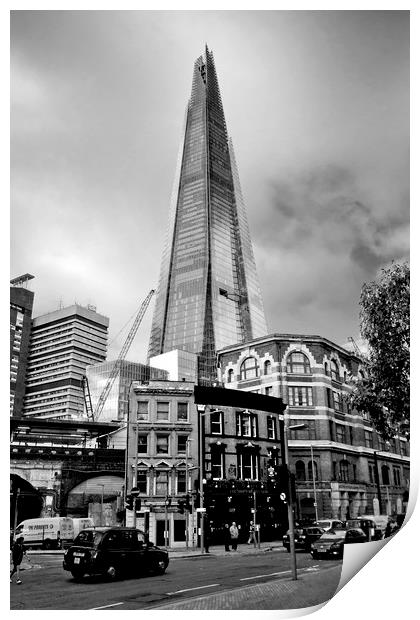 The Shard London Bridge Tower England Print by Andy Evans Photos