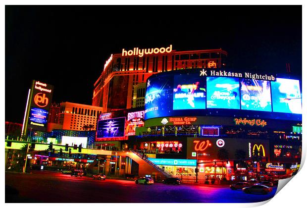 Planet Hollywood Hotel Las Vegas Strip America Print by Andy Evans Photos