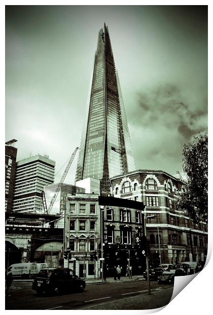 The Shard London Bridge Tower England Print by Andy Evans Photos