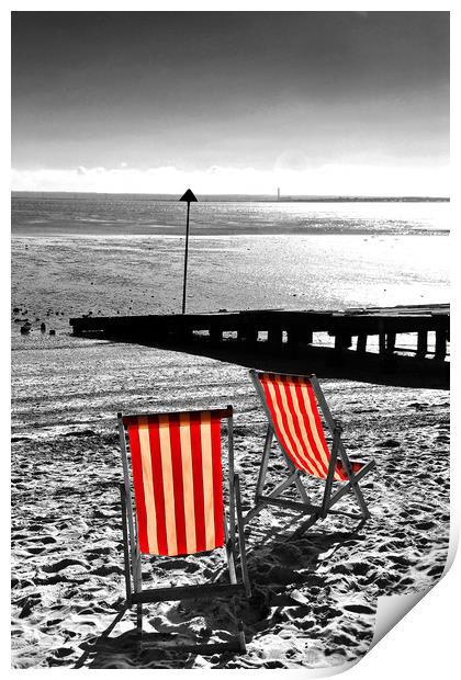 Three Shells Beach Southend on Sea Essex England Print by Andy Evans Photos