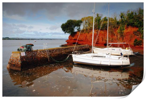 Lympstone On The River Exe Devon England UK Print by Andy Evans Photos
