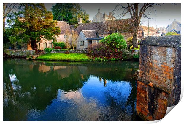 Burford Cottage Cotswolds West Oxfordshire England Print by Andy Evans Photos