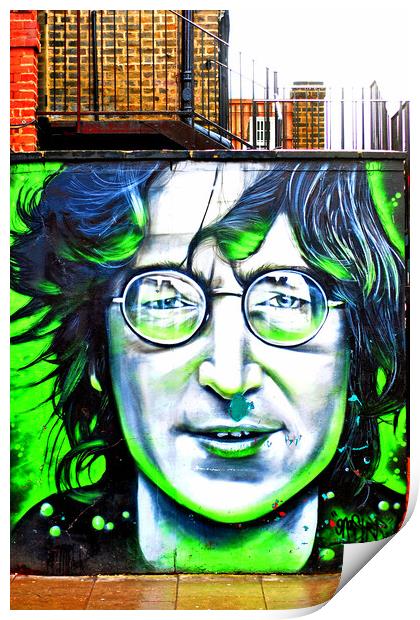 John Lennon Street Art Mural Camden Print by Andy Evans Photos