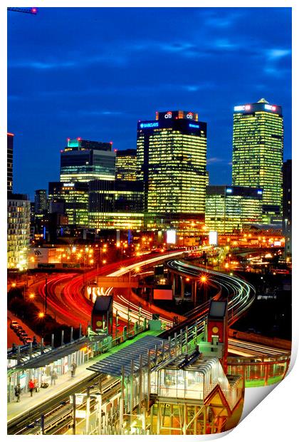 East India Dock Station Canary Wharf London Print by Andy Evans Photos