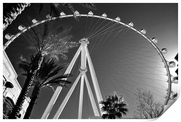 High Roller Las Vegas United States of America Print by Andy Evans Photos
