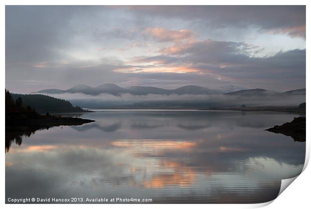 Loch Doon Reflections Print by David Hancox
