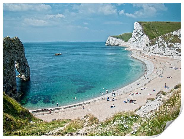 Durdle Door Coast Print by Sam Jowett