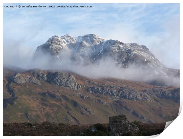 Slioch Print by Jennifer Henderson