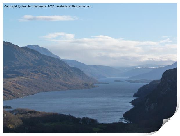 Loch Maree Print by Jennifer Henderson