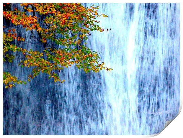 Autumn Waterfall Print by Jennifer Henderson